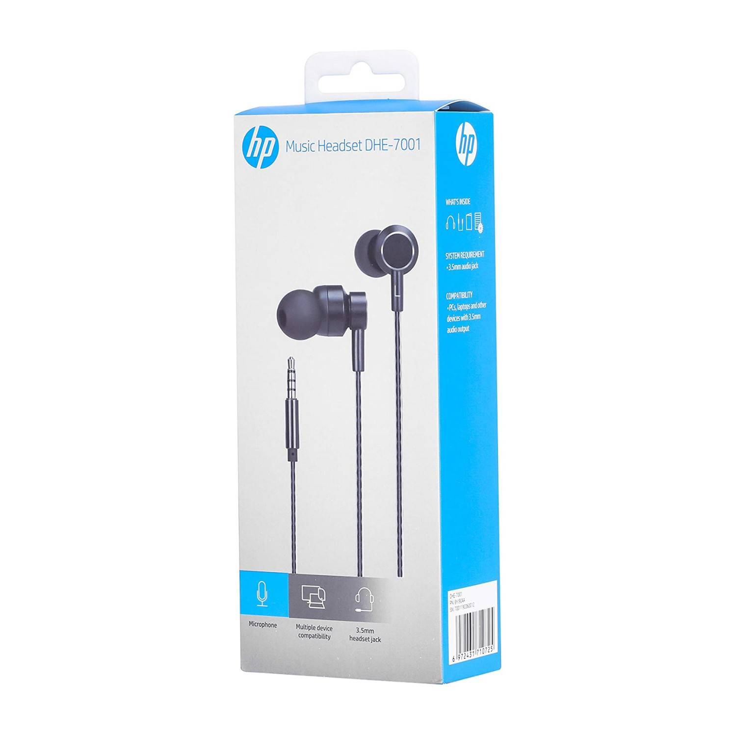 AUDÍFONOS HP IN EAR DHE-7001 METAL NEGRO - 5