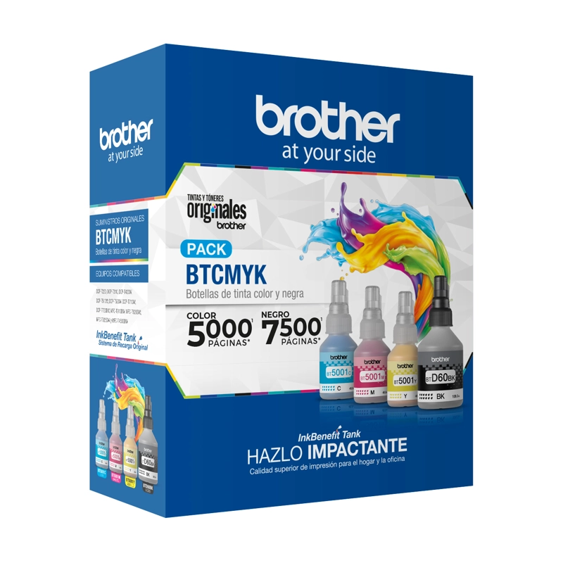 PACK DE TINTAS ORIGINALES BROTHER BT5001 - 1