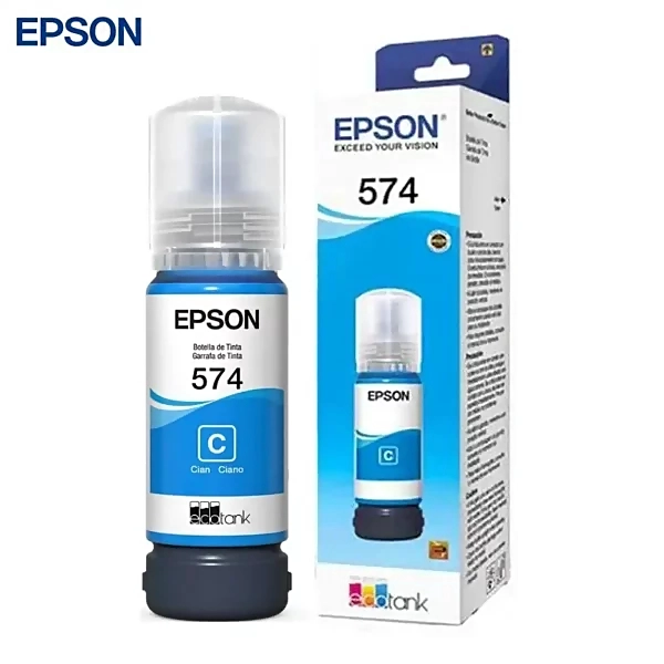 BOTELLA DE TINTA EPSON T574220-AL CYAN T574 ORIGINAL - 1