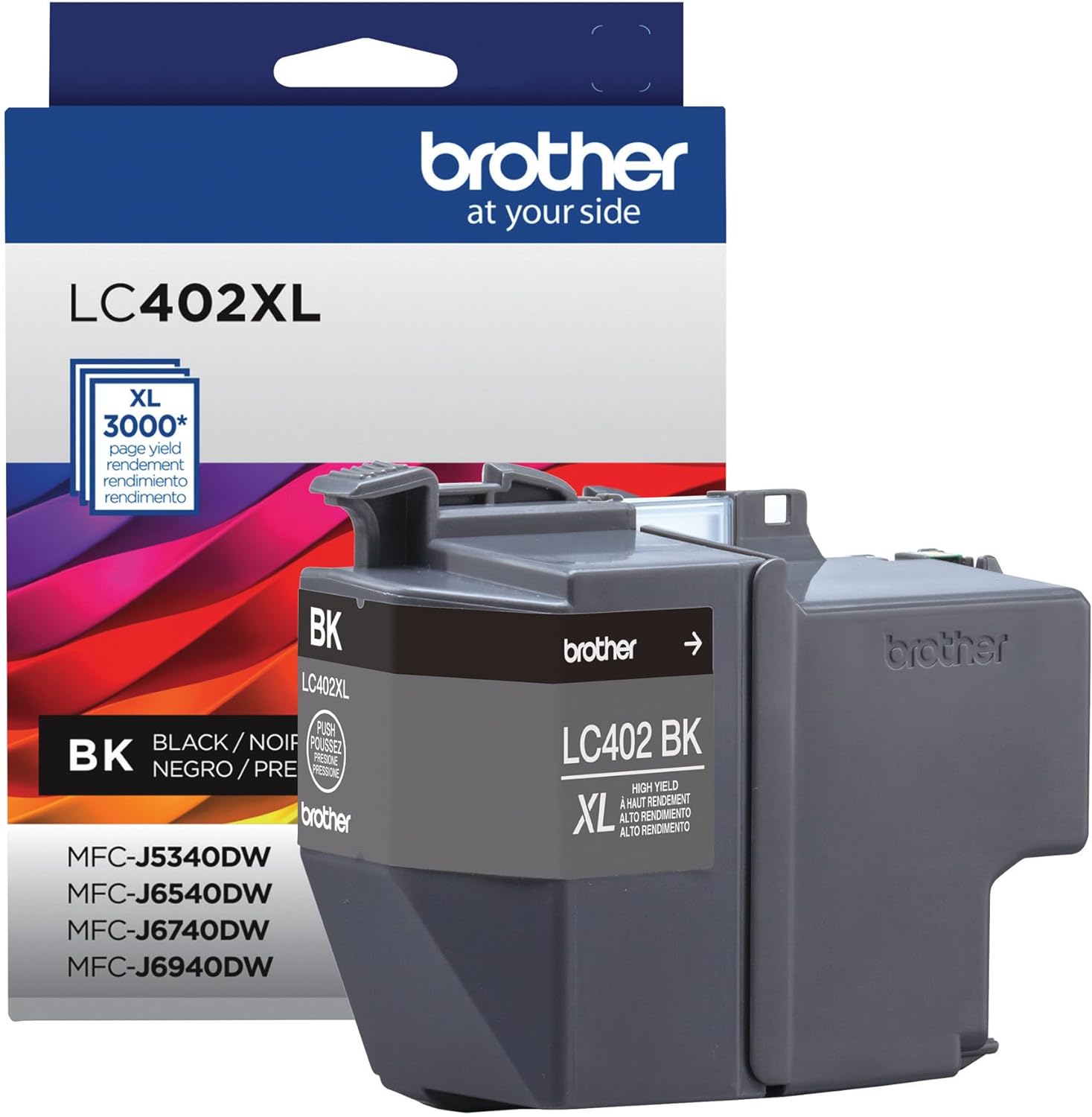 CARTUCHO BROTHER TINTA LC402XLBKS XL 3000 PÁGINAS NEGRO MFC J5340DW J6740DW J6540DW J6940DW 3 CM - 2