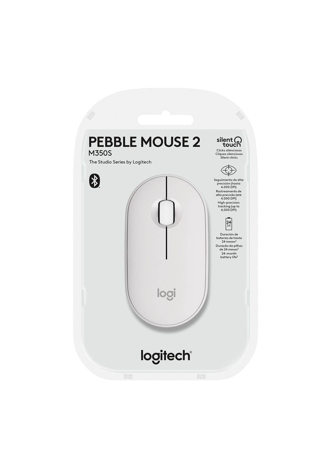 MOUSE LOGITECH PEBBLE 2 M350S INALÁMBRICO BT BLANCO - 3