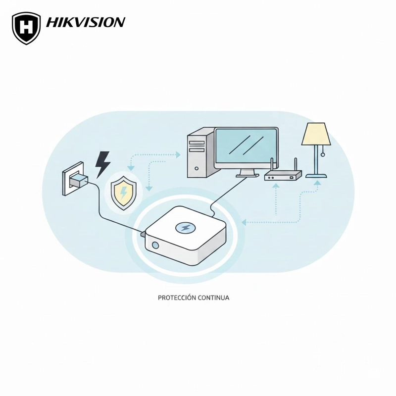 UPS HIKVISION 600VA 360W PARA PC ROUTER DVR NVR DS-UPS600 - 3