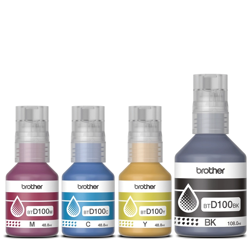 PACK DE TINTAS BROTHER BTD100 CIAN, MAGENTA, AMARILLO, NEGRO - 2