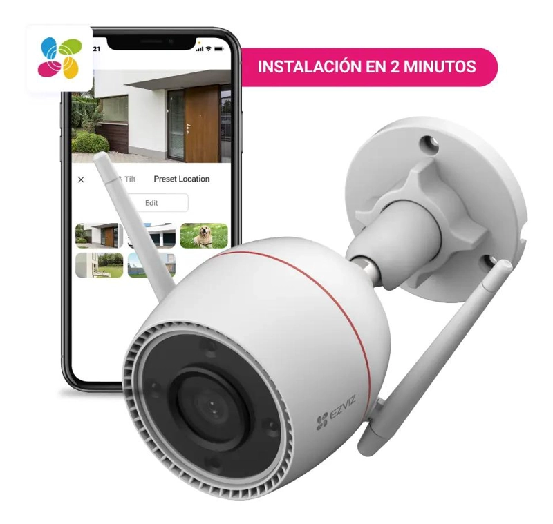 CAMARA SEGURIDAD H3C 3K IP WIFI IA DETECCION AUDIO EZVIZ BLANCO - 2