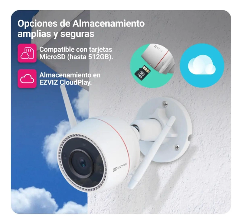 CAMARA SEGURIDAD H3C 3K IP WIFI IA DETECCION AUDIO EZVIZ BLANCO - 4