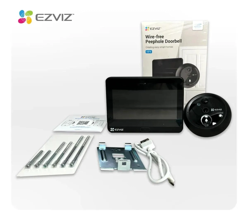 TIMBRE MIRILLA WIFI EZVIZ HP4 GRABA CONTESTAS DESDE APP - 6