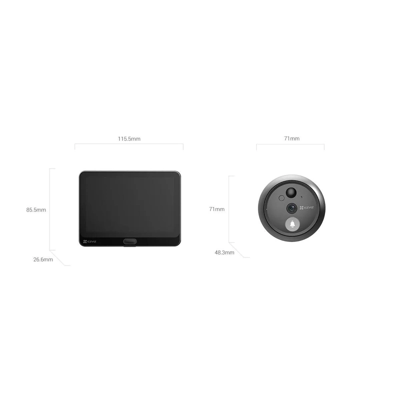 TIMBRE MIRILLA WIFI EZVIZ HP4 GRABA CONTESTAS DESDE APP - 7