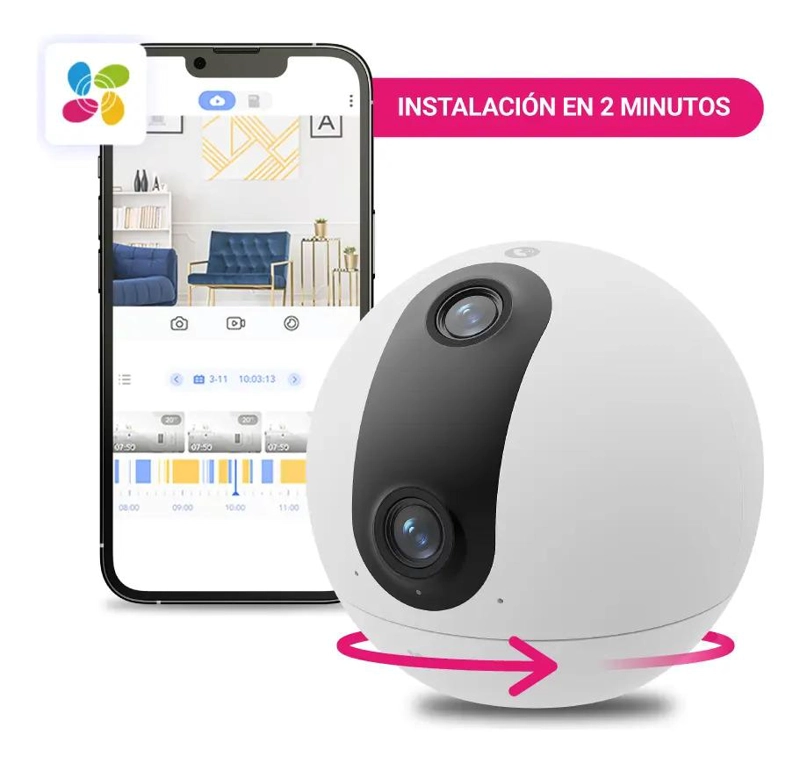 CAMARA DE SEGURIDAD WIFI DUAL C60P AUTO-TRACKING 2K EZVIZ - 2