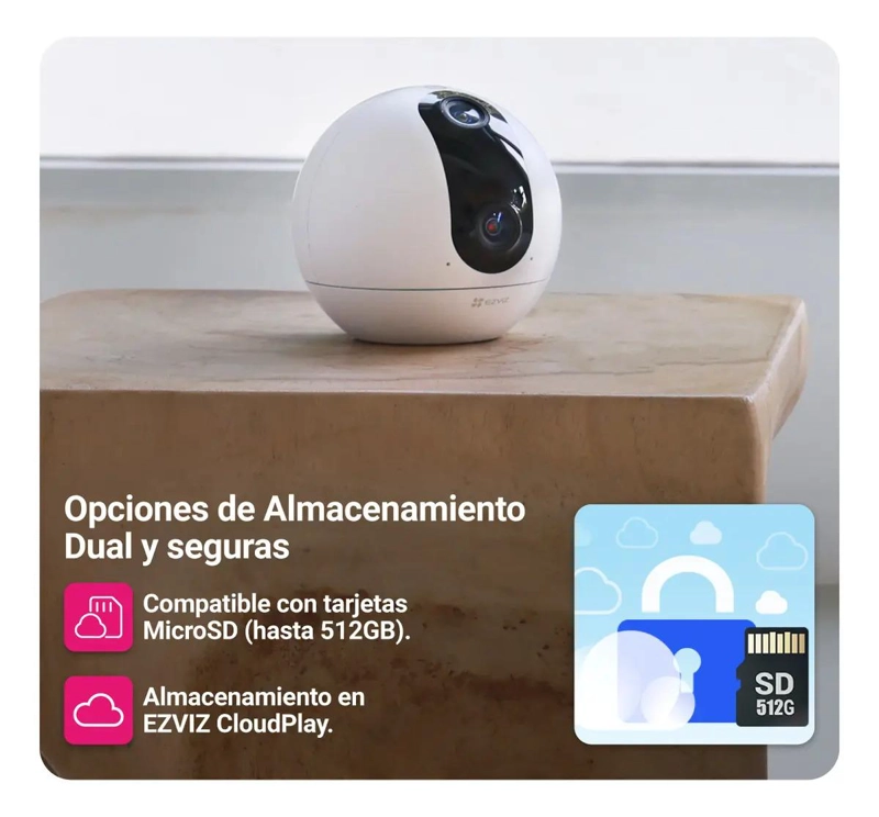 CAMARA DE SEGURIDAD WIFI DUAL C60P AUTO-TRACKING 2K EZVIZ - 6