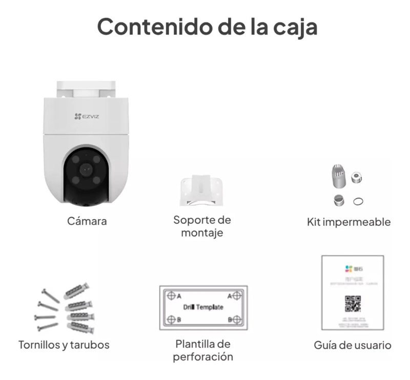 CAMARA IP H8C DOMO 360° 2K+ 4MP WIFI AUDIO H.265 EZVIZ - 5