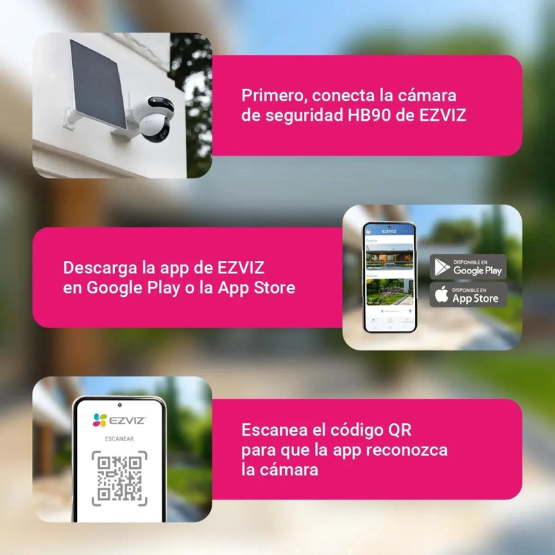CAMARA SEGURIDAD WIFI DUAL HB90 2K+ CON PANEL SOLAR EZVIZ BLANCO - 3
