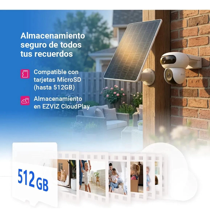 CAMARA SEGURIDAD WIFI DUAL HB90 2K+ CON PANEL SOLAR EZVIZ BLANCO - 6