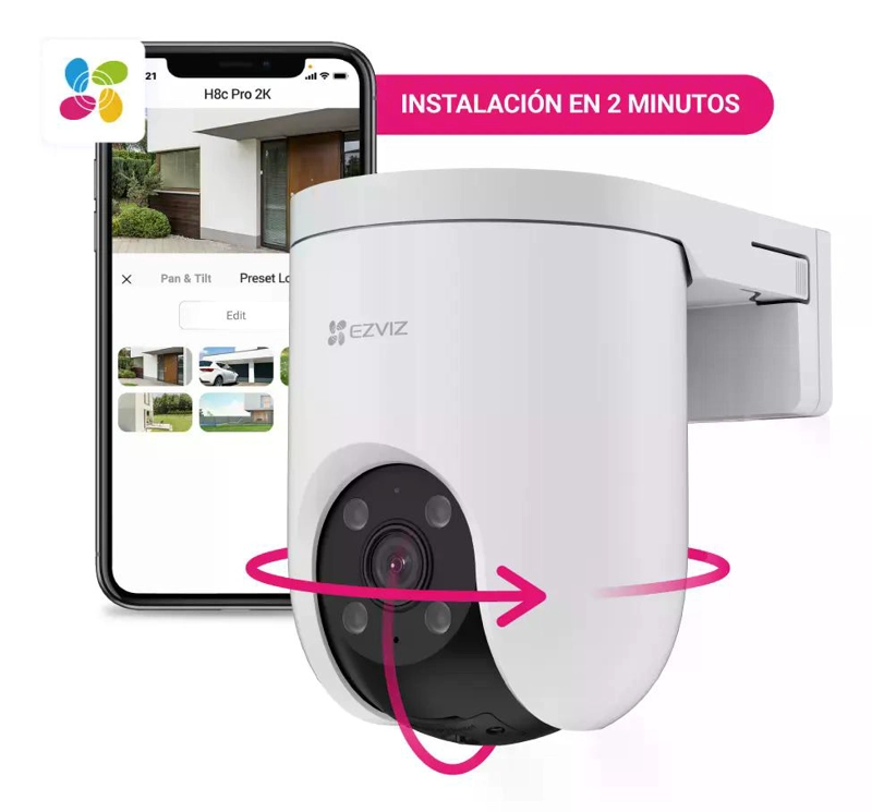 CAMARA SEGURIDAD PT WIFI H8C PRO 3K AUTO-TRACKING EZVIZ - 3