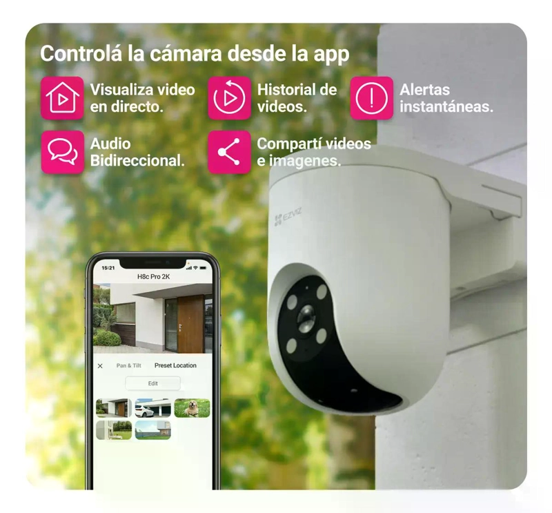 CAMARA SEGURIDAD PT WIFI H8C PRO 3K AUTO-TRACKING EZVIZ - 4