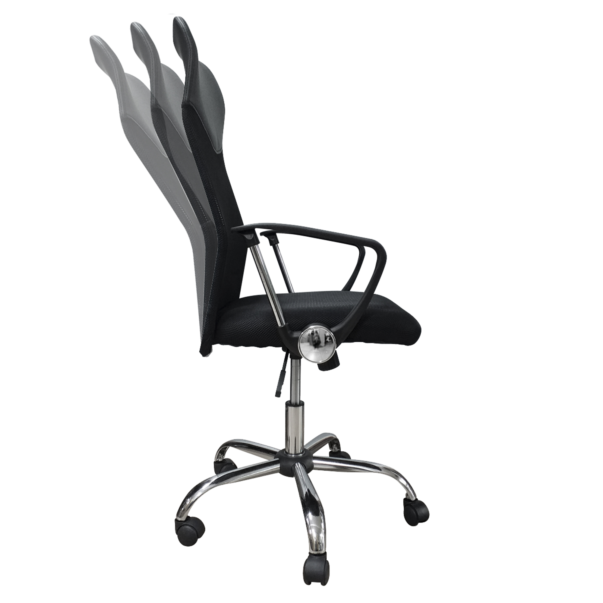 SILLA ESCRITORIO EJECUTIVA MESH NEGRA REFORZADAS 150K - 3