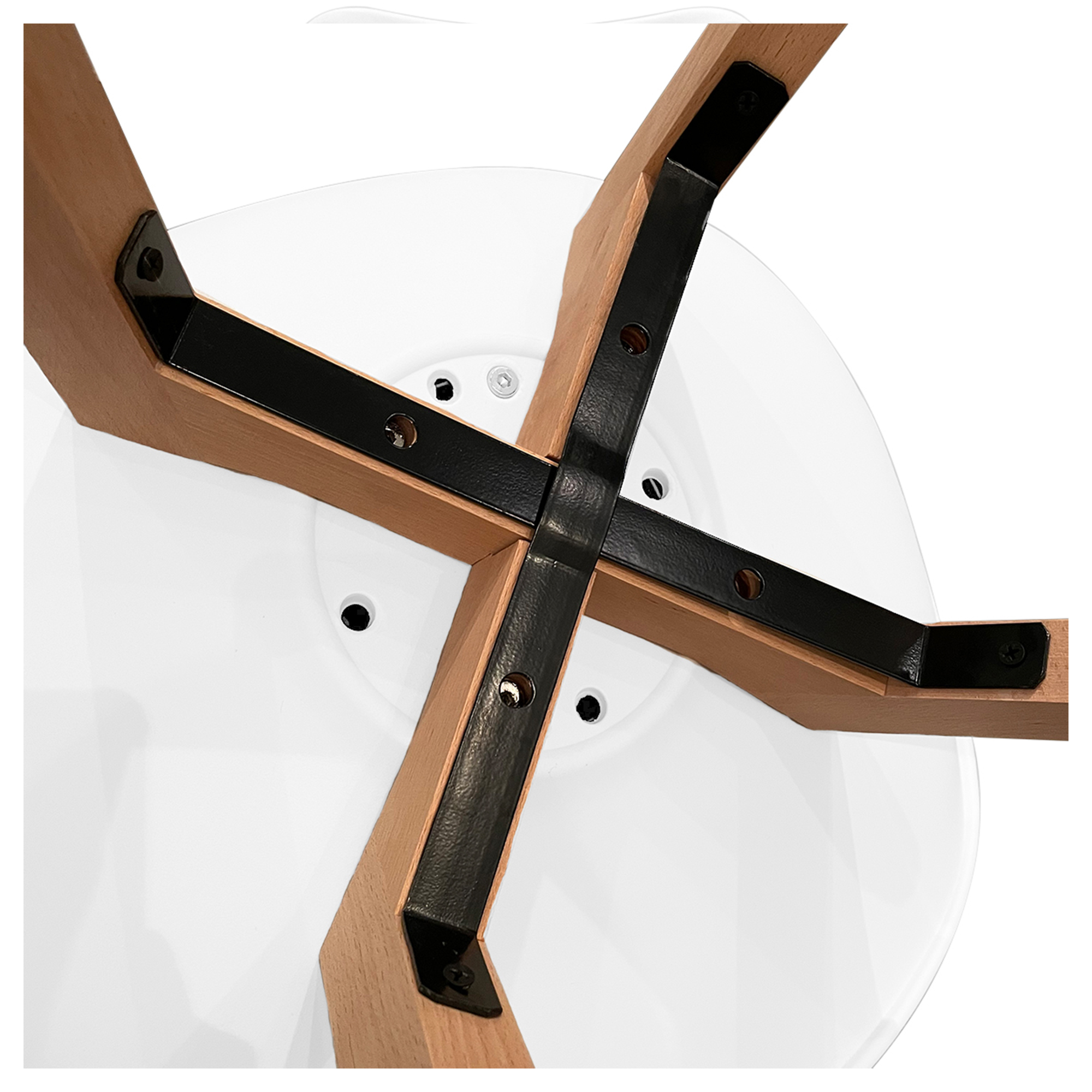 SILLA EAMES TULIP ACOLCHADA REFUERZO METAL BLANCO X4 - 4