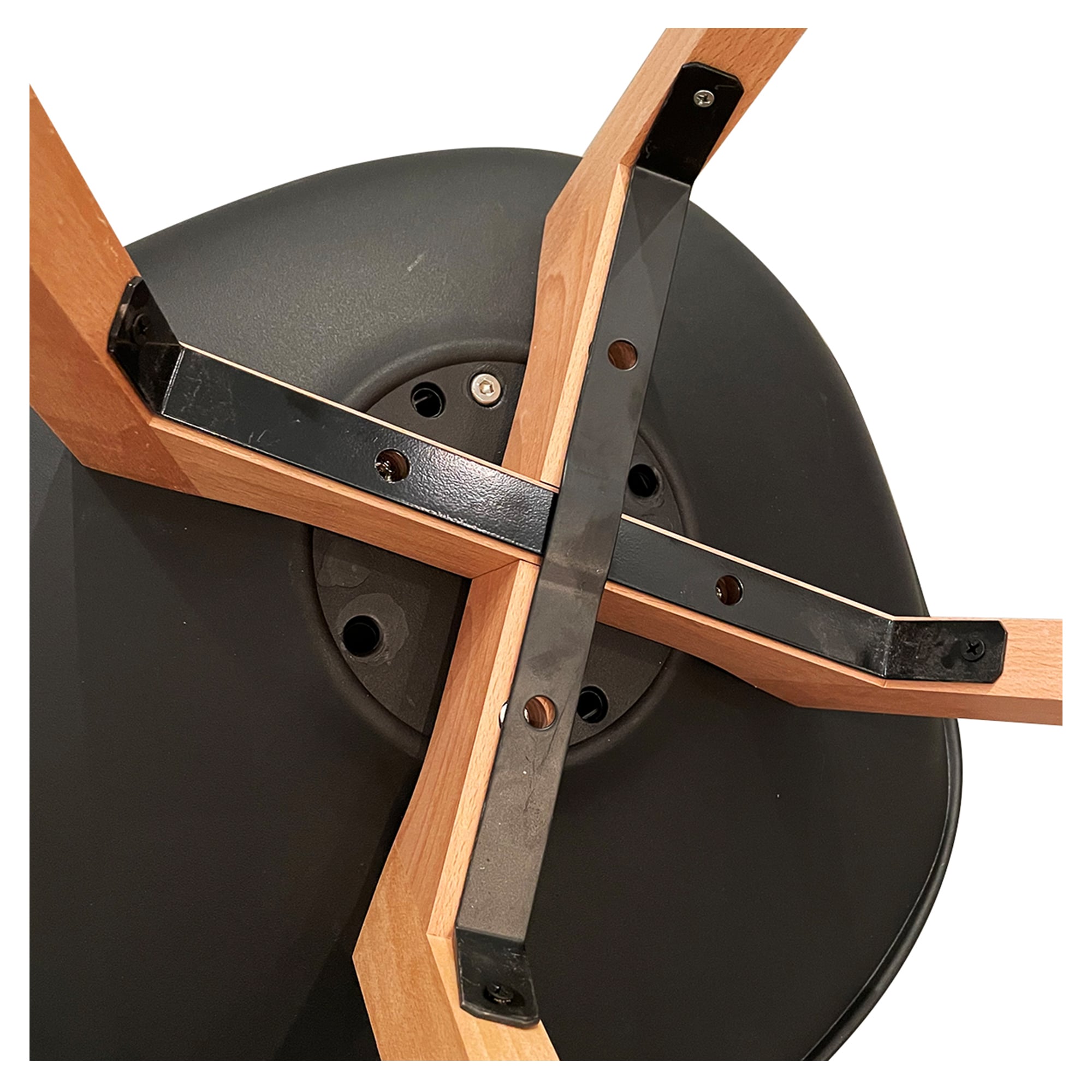SILLA EAMES TULIP ACOLCHADA REFUERZO METAL NEGRO X4 - 3