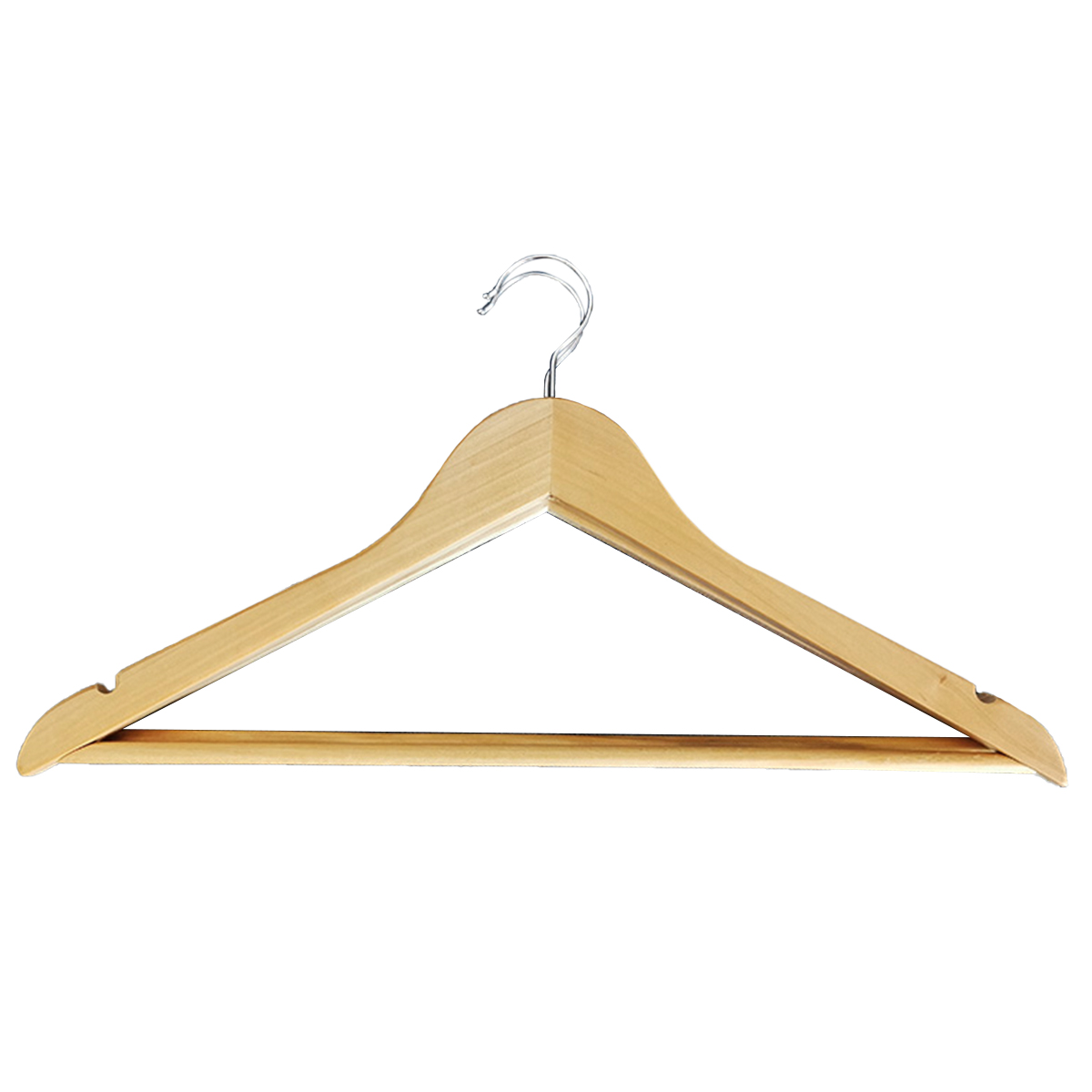 PERCHAS COLGADORES MADERA PACK X 20 UNID. NATURAL LUSTRADAS - 6