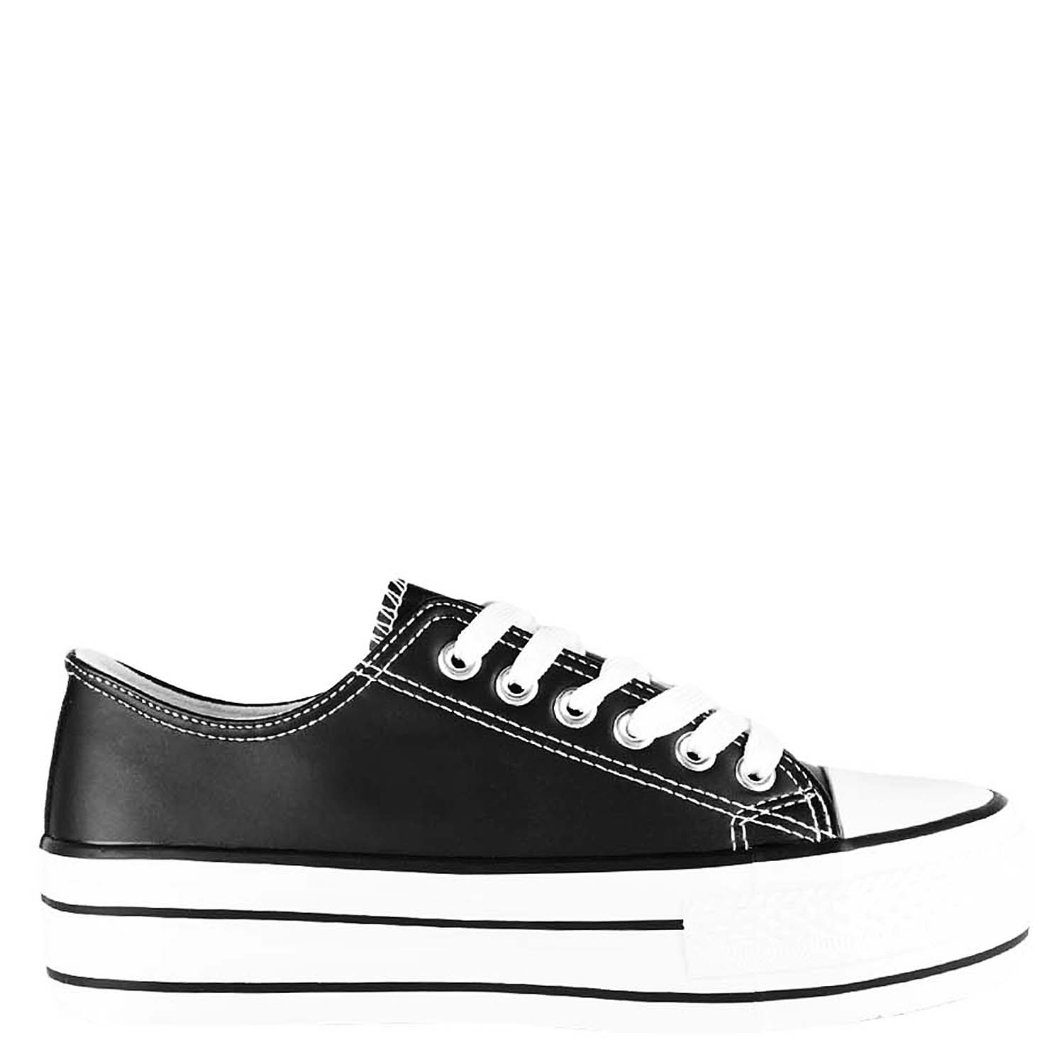 ZAPATILLAS MUJER TAKONES CASUALES NEGRO ATENAS - 1