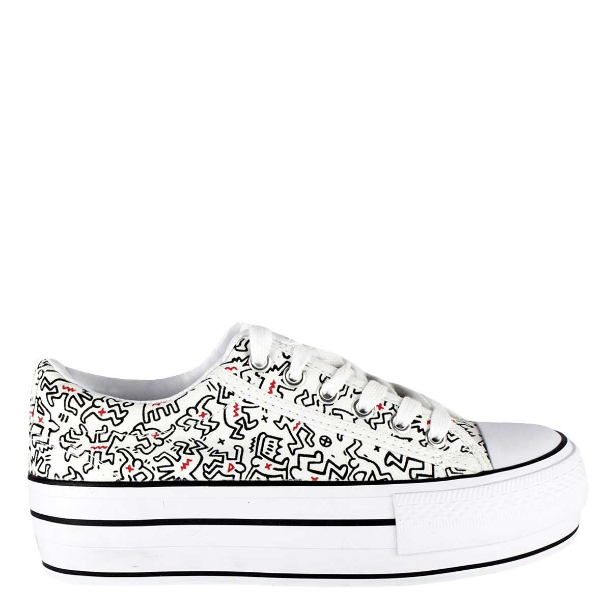 ZAPATILLAS MUJER TAKONES CASUALES BLANCO BOARDER - 1
