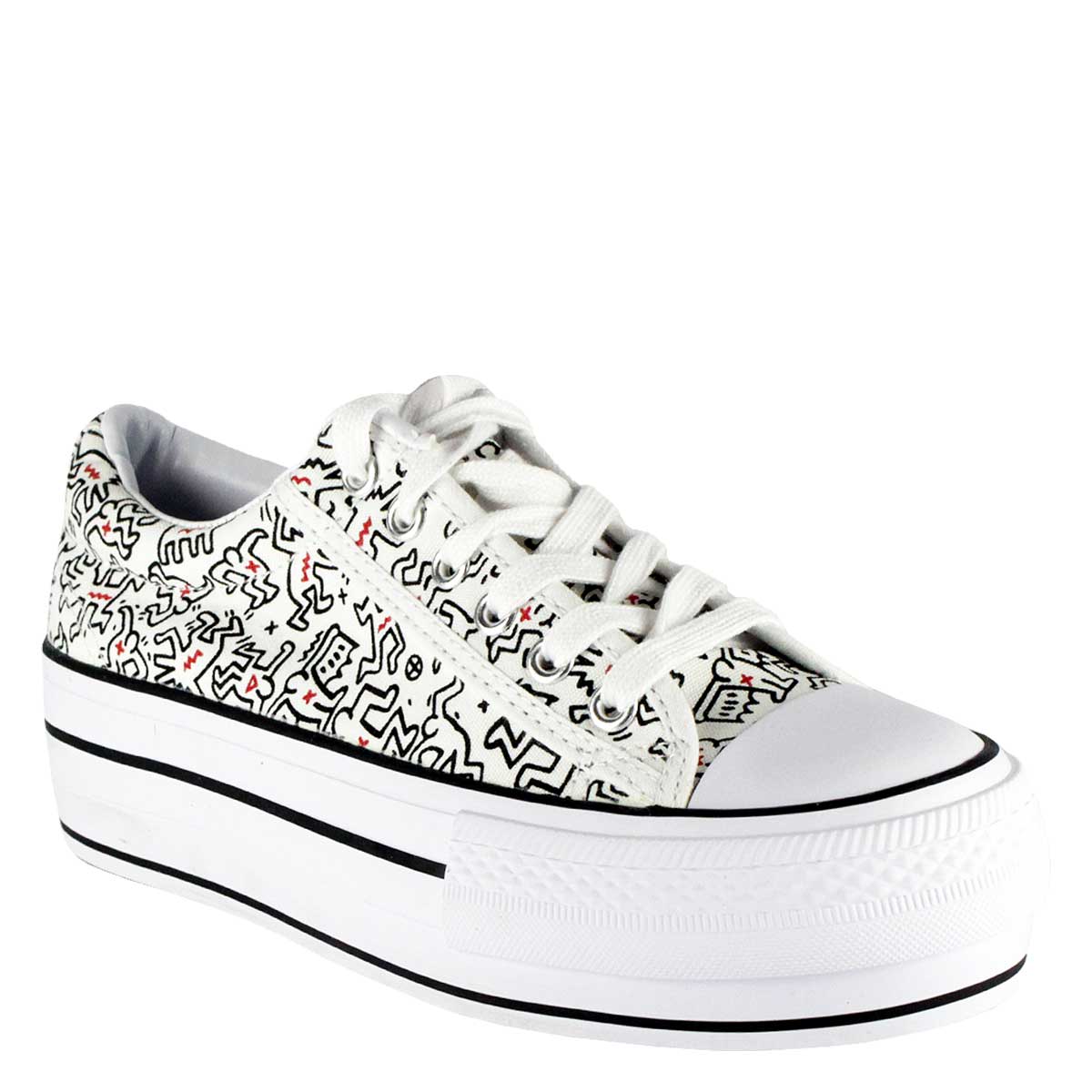 ZAPATILLAS MUJER TAKONES CASUALES BLANCO BOARDER - 2