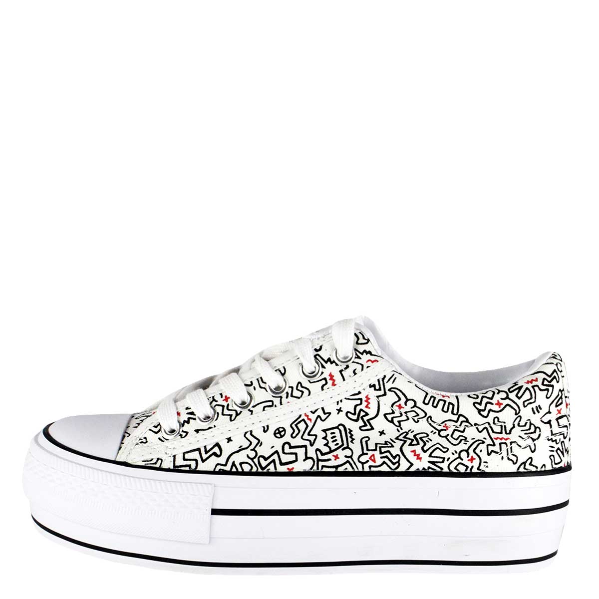 ZAPATILLAS MUJER TAKONES CASUALES BLANCO BOARDER - 3