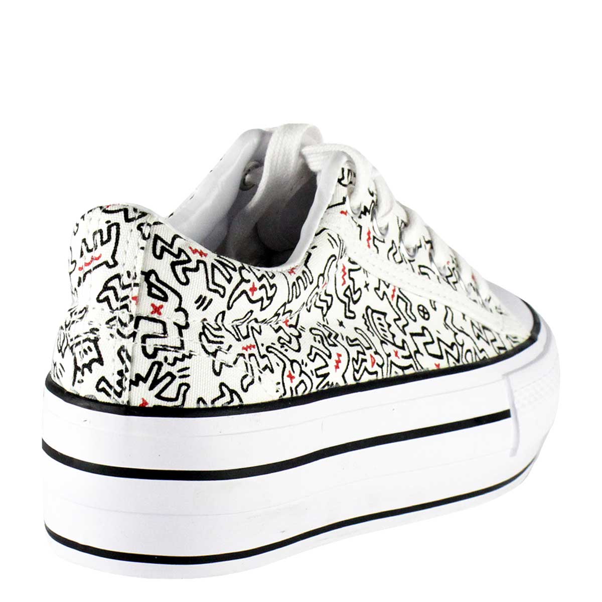 ZAPATILLAS MUJER TAKONES CASUALES BLANCO BOARDER - 4