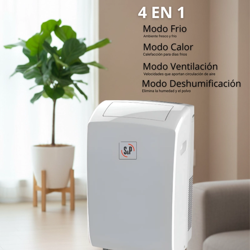 AIRE ACONDICIONADO PORTATIL 12000 BTU S&P FRIO CALOR WIFI - 6