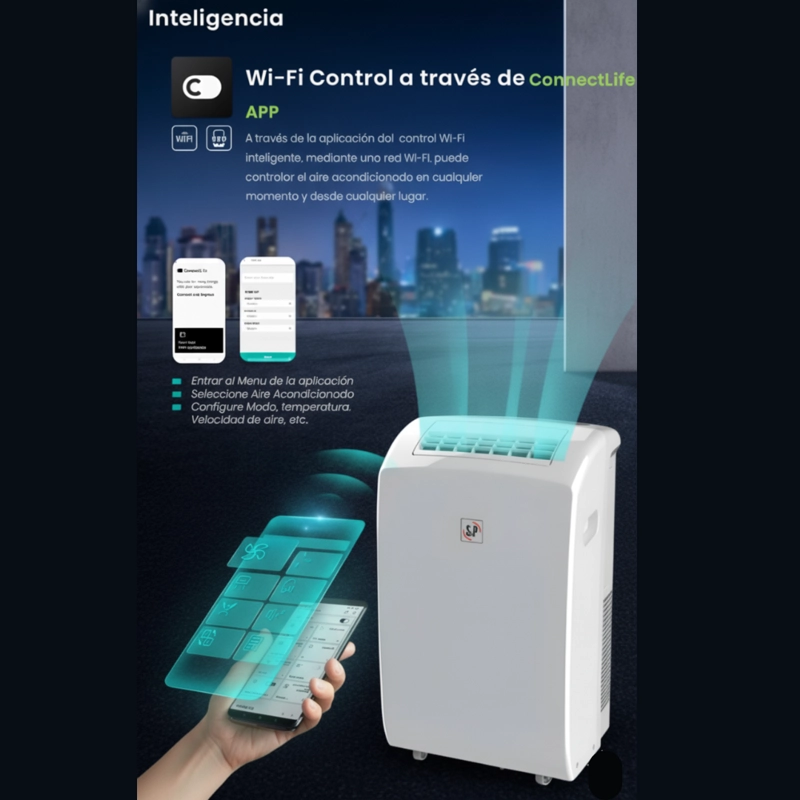 AIRE ACONDICIONADO PORTATIL 12000 BTU S&P FRIO CALOR WIFI - 7