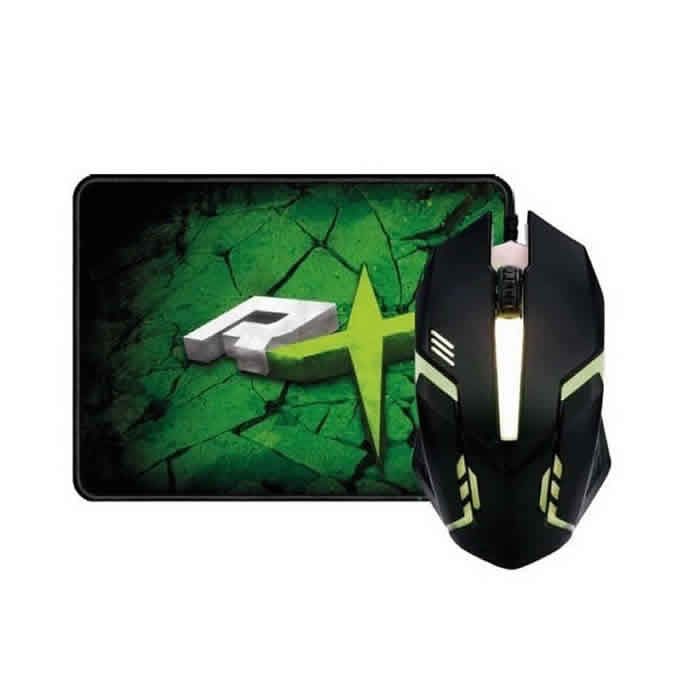 KIT GAMER MOUSE LED Y PAD REPTILEX 016