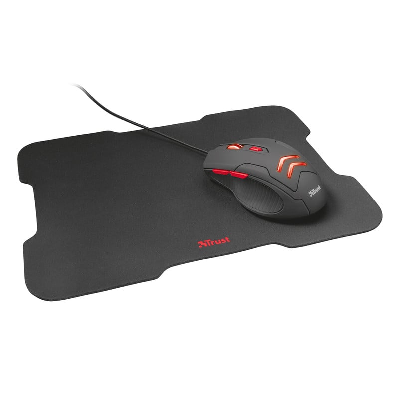 KIT GAMER MOUSE + MOUSE PAD TRUST ZIVA - 1