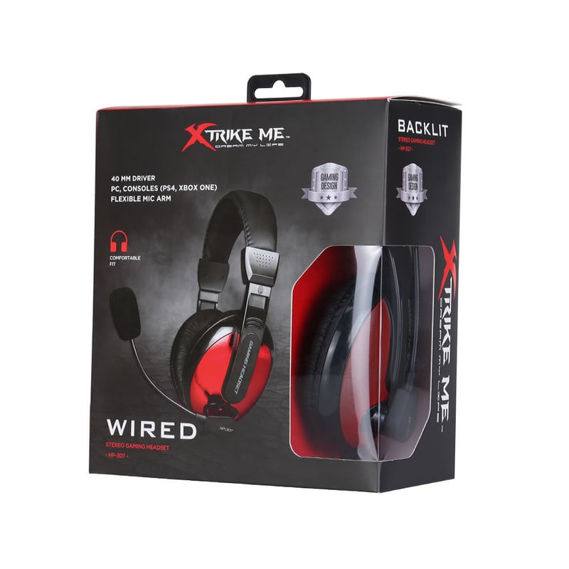 AUDÍFONOS GAMER XTRIKE ME HEADSET HP-307 ROJO CONECTOR JACK 3.5MM - 2
