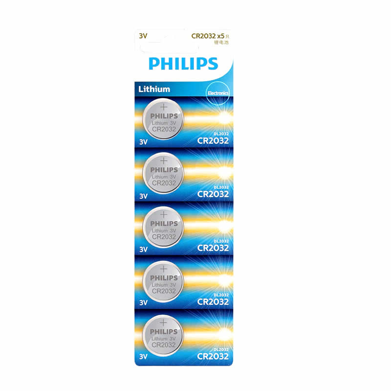 PACK 5 PILAS CR 2032 PHILIPS LITHIUM - 1