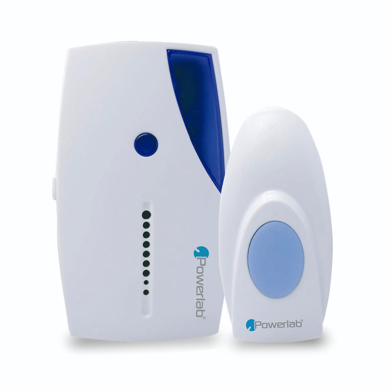 TIMBRE INALAMBRICO SIMPLE 220V POWERLAB AZUL - 1