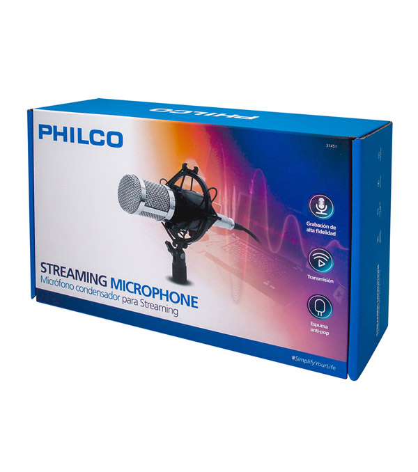 MICROFONO PHILCO CONDENSADOR STREAMING - 2