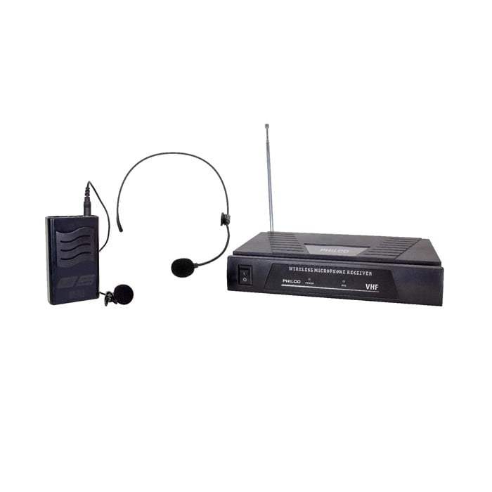 MICRÓFONO PHILCO INALÁMBRICO 2 EN 1 VHF CINTILLO SOLAPA - 1