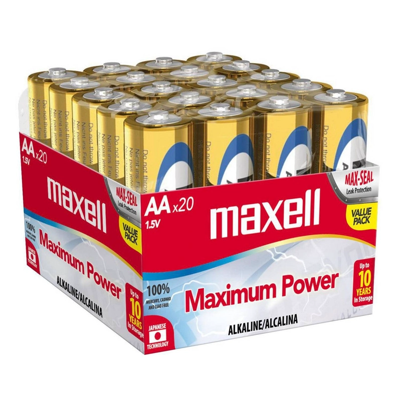 PACK 20 PILAS ALCALINAS AA MAXELL - 1