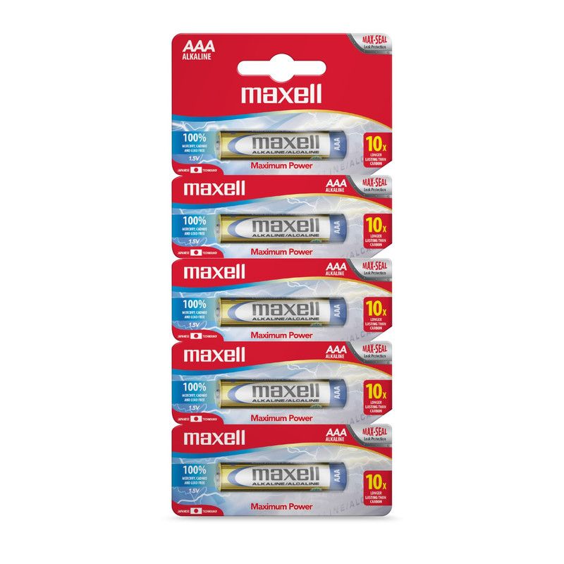 PACK 5 PILAS ALCALINAS AAA MAXELL - 1