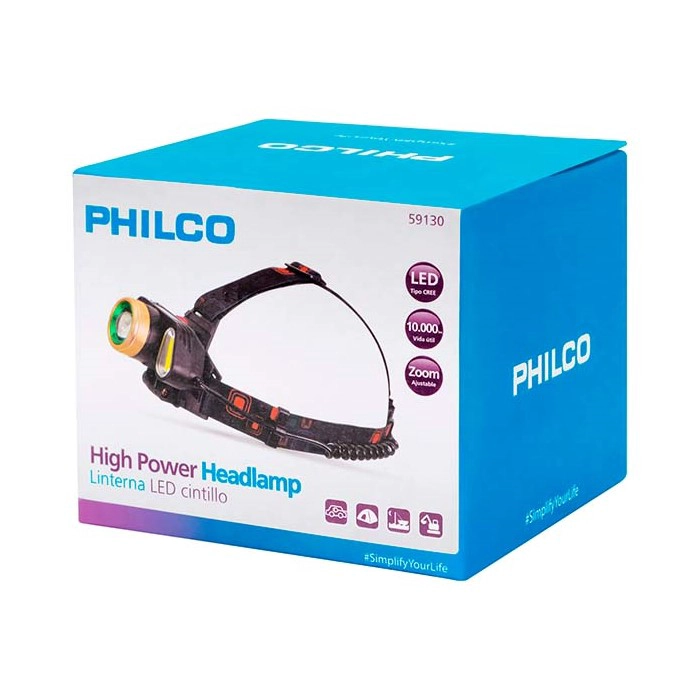 LINTERNA CINTILLO LED CREE PHILCO RECARGABLE - 2