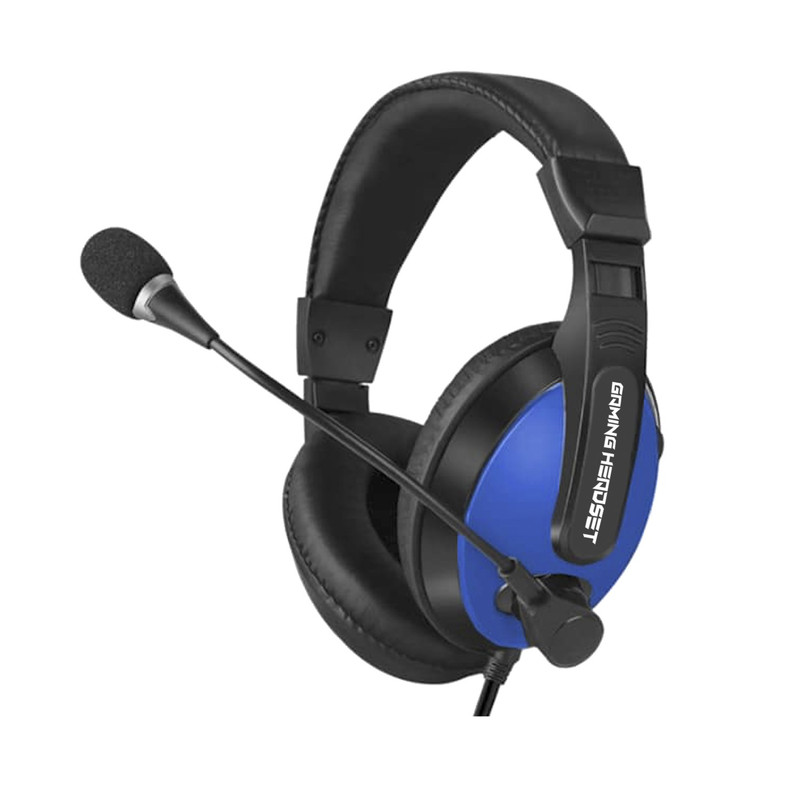 AUDÍFONOS GAMER HEADSET HONK MULTIMEDIA AZUL CONECTOR JACK 3.5MM - 1