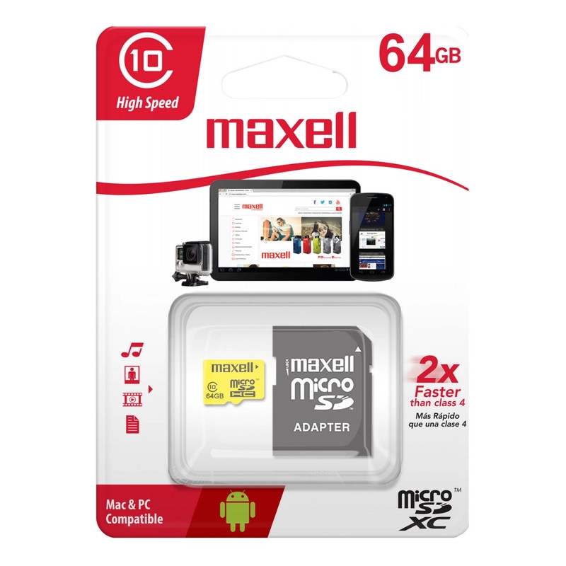 TARJETA MEMORIA MICRO SD XC 64GB MAXELL - 1