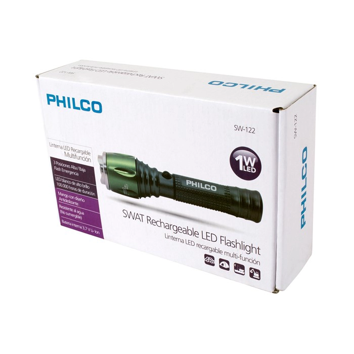 LINTERNA LED CREE PHILCO TACTICA SW122 - 4