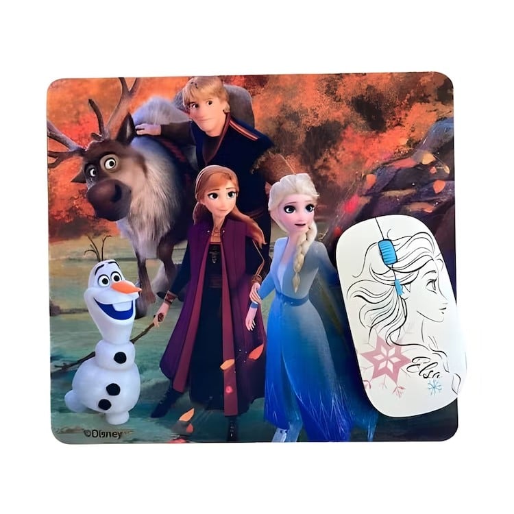 KIT MOUSE INALAMBRICO Y MOUSE PAD FROZEN - 1