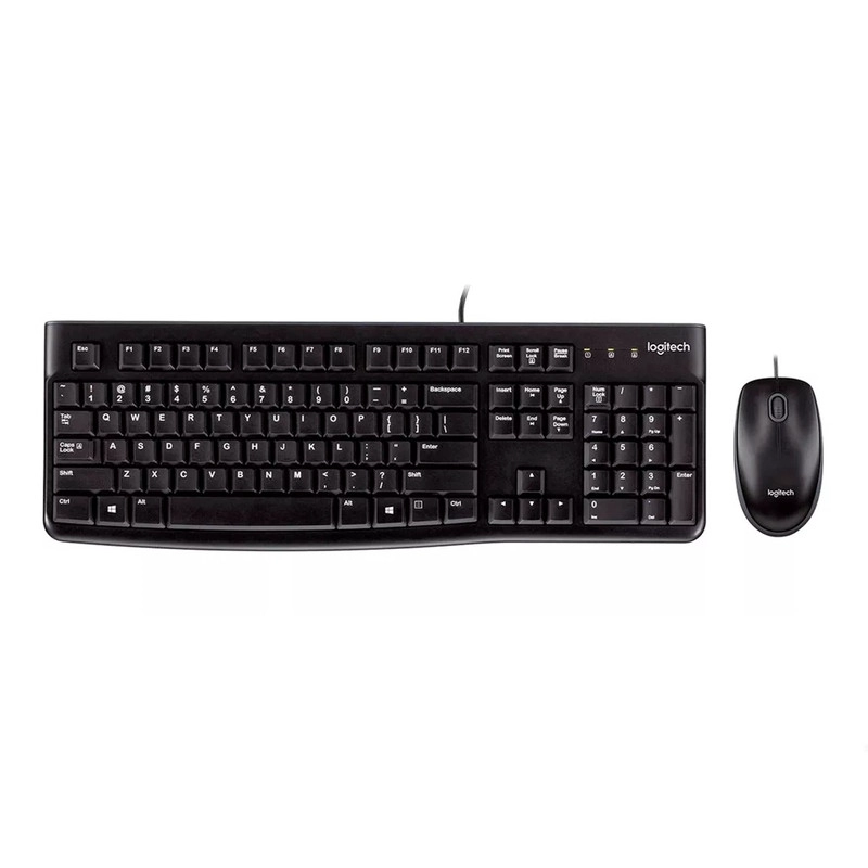 KIT TECLADO Y MOUSE LOGITECH MK120 ESPAÑOL NEGRO - 1