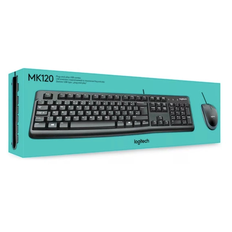 KIT TECLADO Y MOUSE LOGITECH MK120 ESPAÑOL NEGRO - 2