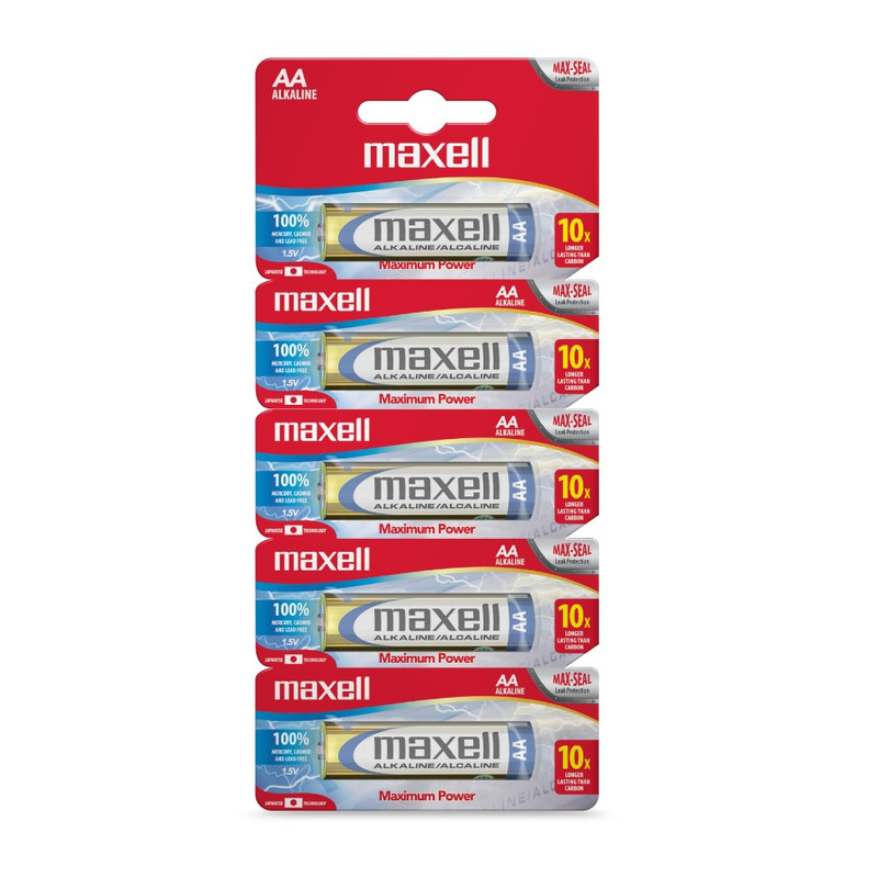 PILAS MAXELL PACK 50 ALCALINAS AA CAJA DOBLE A - 2