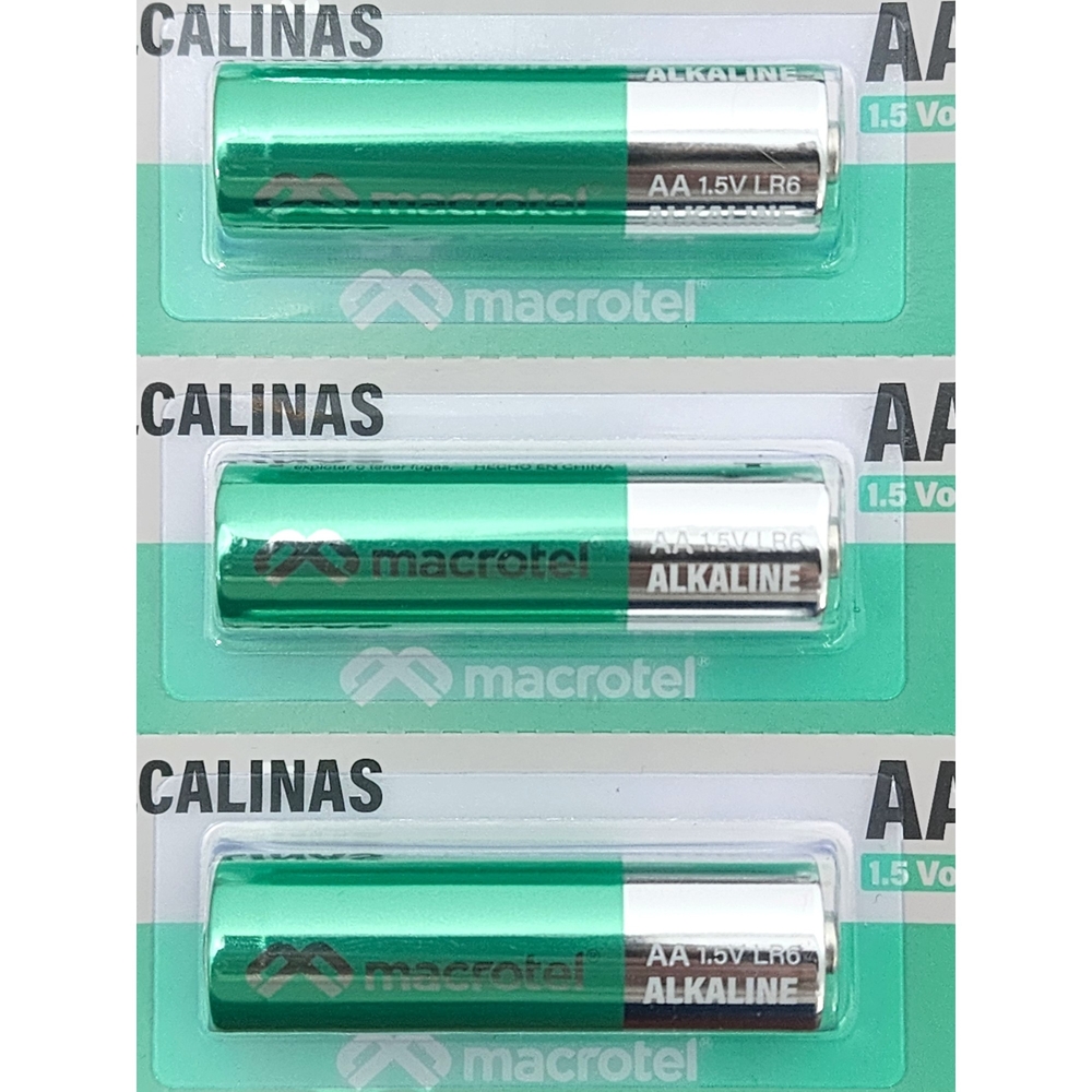 PILAS MACROTEL PACK 5 ALCALINAS AA PREPICADAS 1.5 VOLT - 2