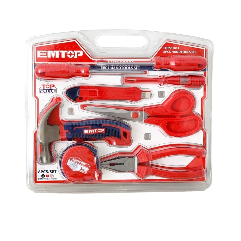 PACK DE 8 HERRAMIENTAS MANUALES EHTS01081 EMTOP - 1