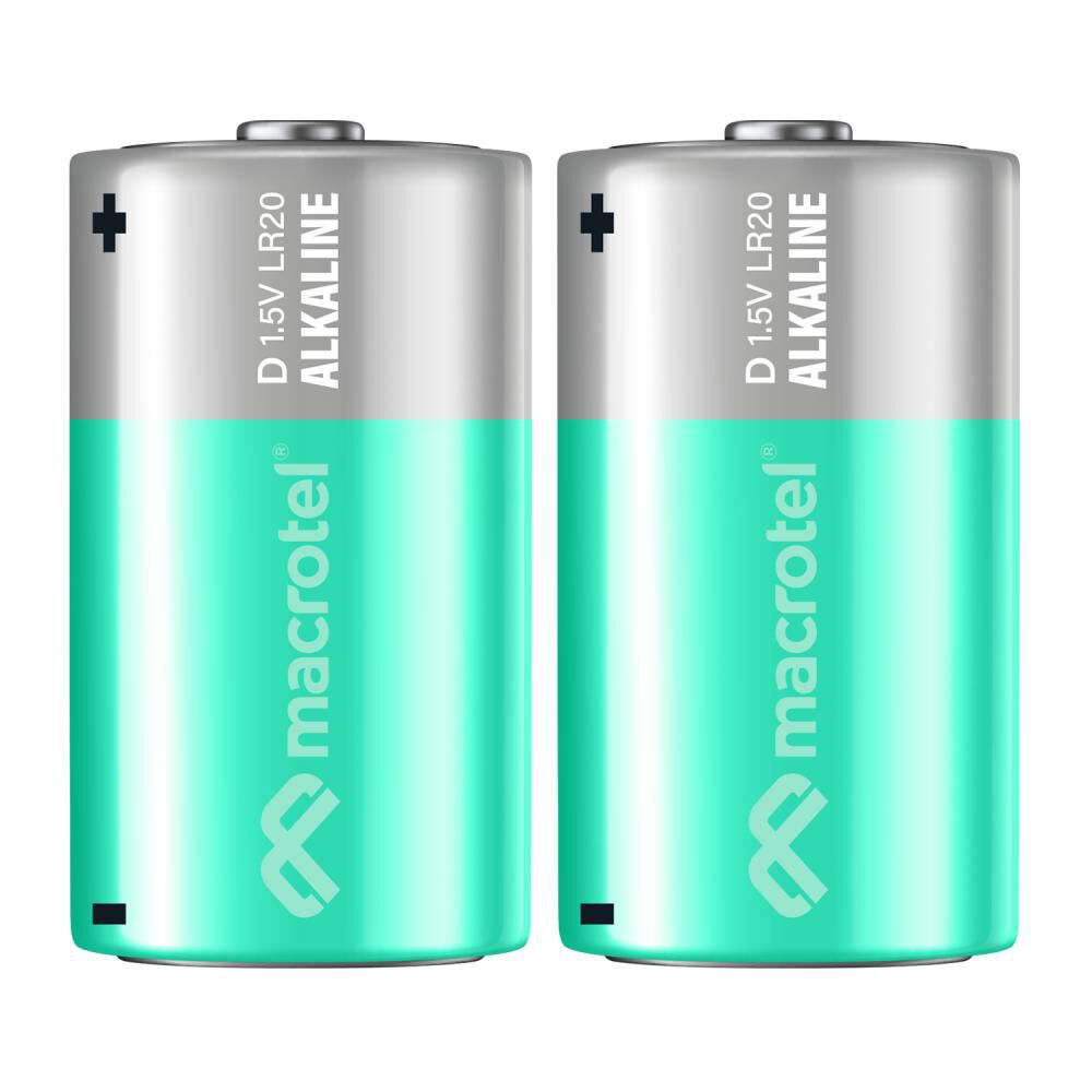 PILAS MACROTEL PACK 2 ALCALINA D 1.5V - 2