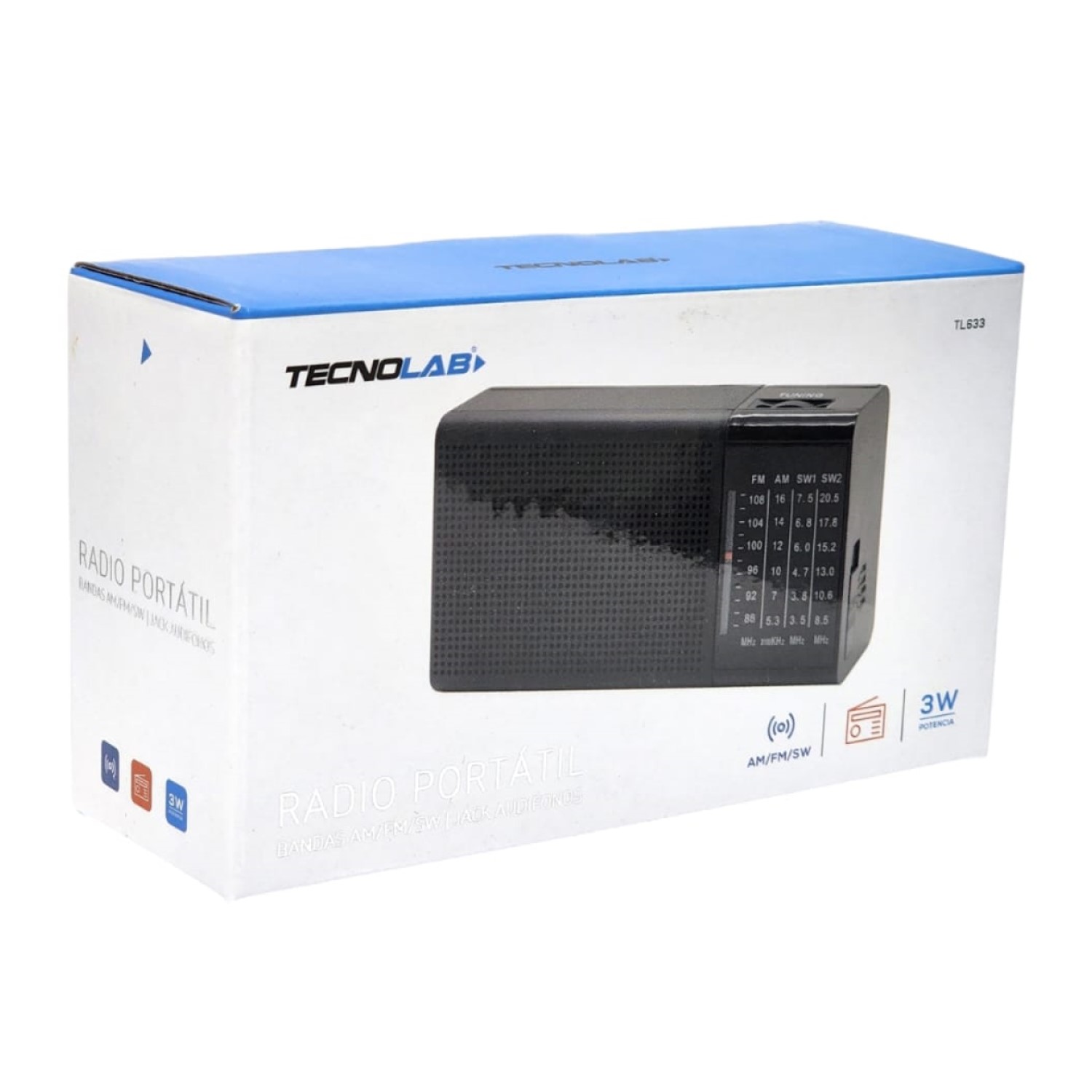RADIO TL633 PORTÁTIL BOLSILLO TECNOLAB AM/FM/SW - 6